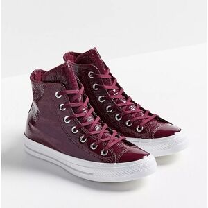 Converse CHUCK TAYLOR EDITION Maroon High-Top Sneakers Size 9.5